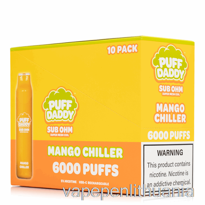 [10 Pakuočių] Puff Daddy 6000 Vienkartinis Vape Skystis